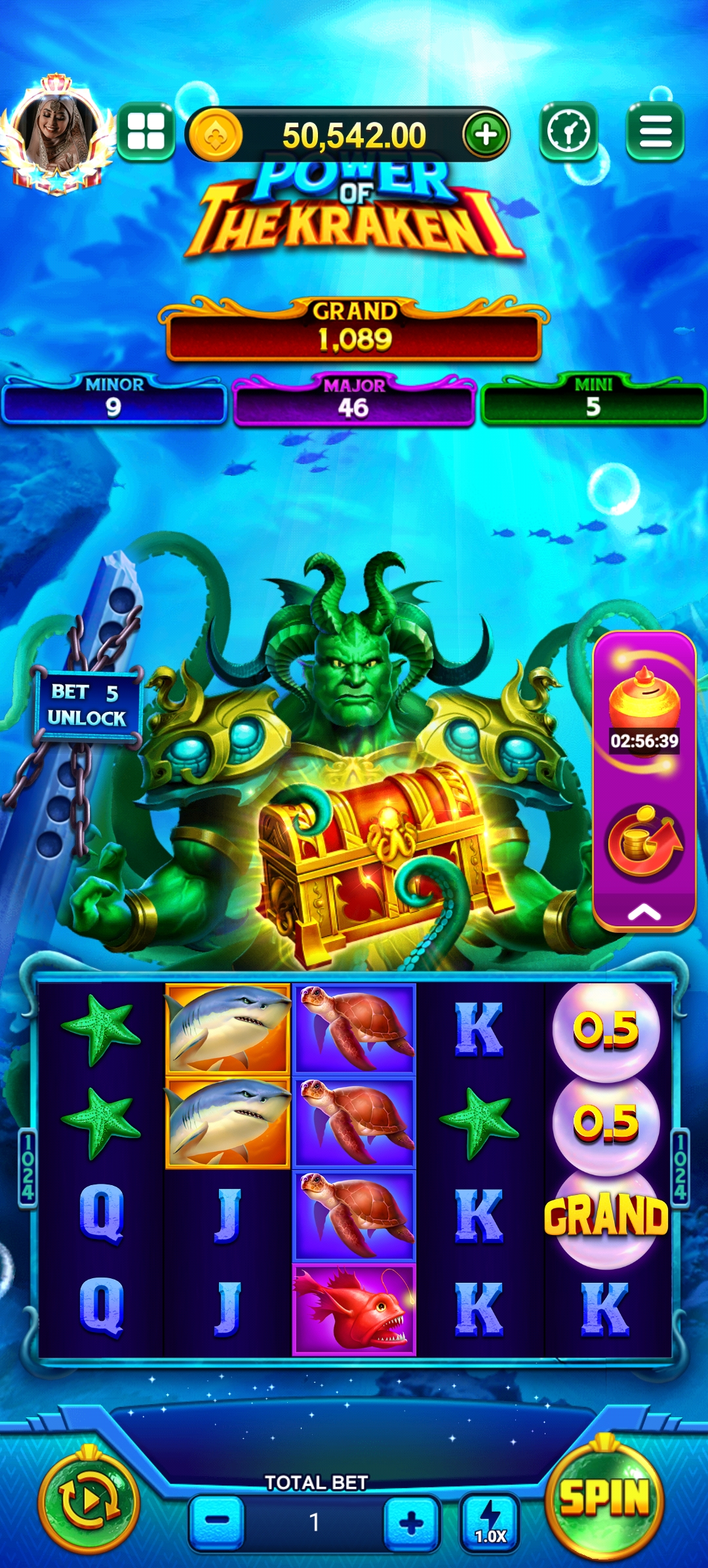 567 Slots reward screen