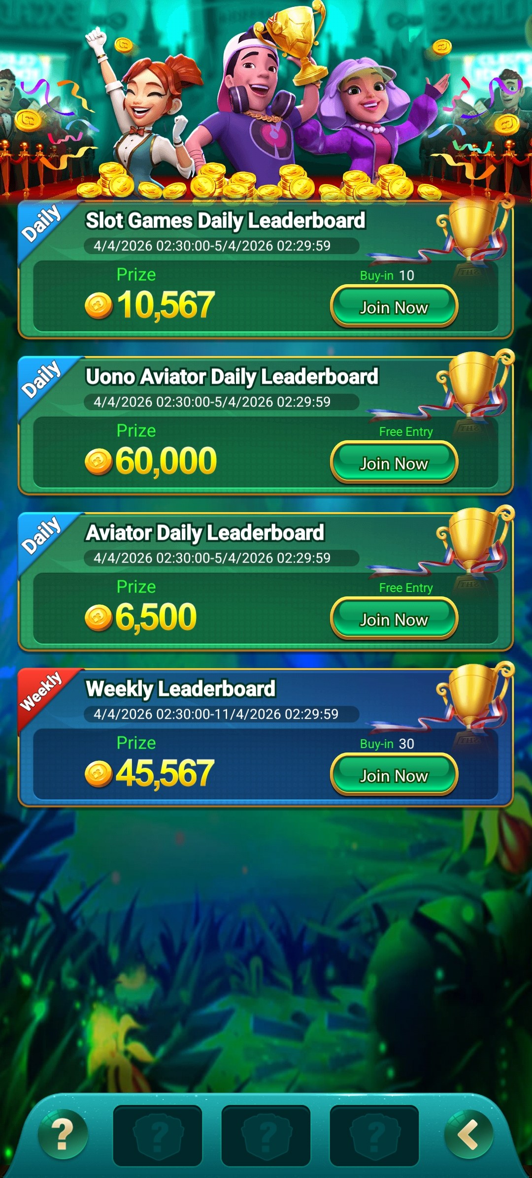 Casual Games inside 567 Slots